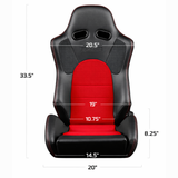 Advan Series Sport Seats - Black Leatherette