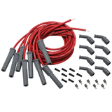 Holley EFI GM LS Spark Plug Wire Set - Cut to Fit - Red/Gray Boots (135 Degree)