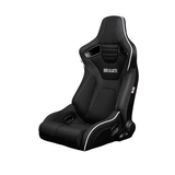 Elite-R Series Sport Seats – Black Polo Cloth (Grey Stitching/White Piping)