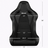 Falcon-S Composite FRP Bucket Seat - Black Leatherette