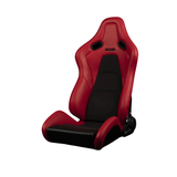 Falcon-S Composite FRP Reclining Seats - Red Leatherette (Black Stitching)