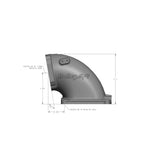 Holley EFI LS 4500 Throttle Body Intake Elbow - Black Cast Aluminum