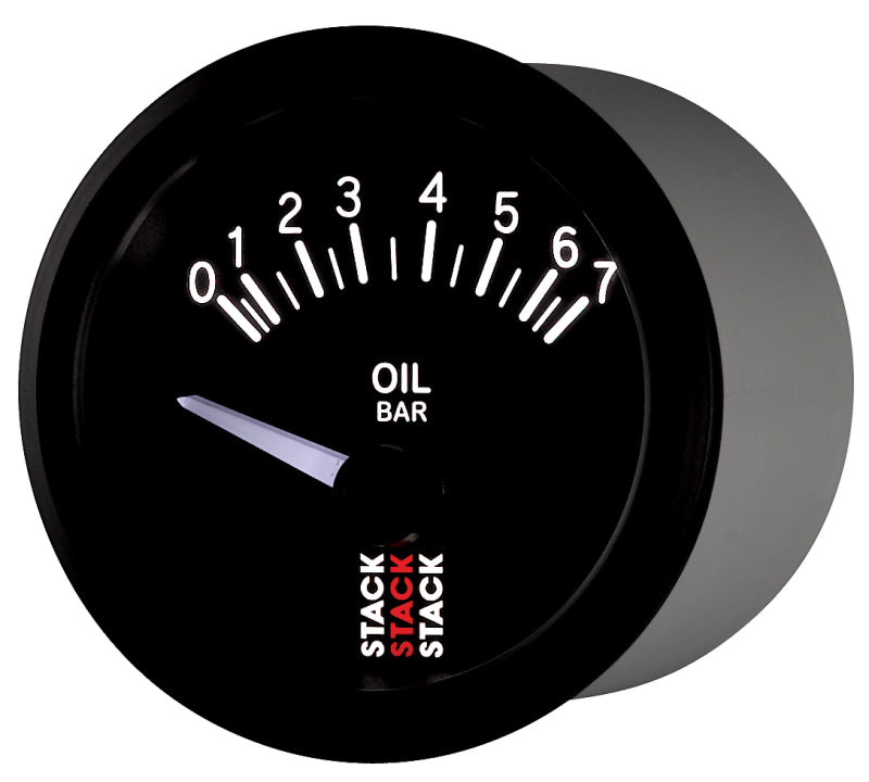 Stack Auto Meter Autometer Stack 52mm 0-7 Bar M10 (M) Electric Oil Pressure Gauge - Bla ...