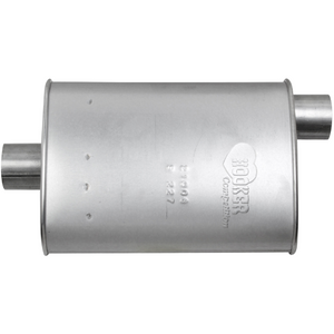 Competition Turbo Muffler 2.25" - 2.25" Offset Inlet,  2.25" Center Outlet