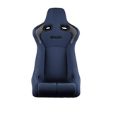 Venom-R Series Fixed Back Bucket Seat - Blue Cloth / Carbon Fiber