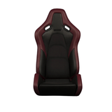 Falcon-S Composite FRP Reclining Seats - Maroon (Black Stitching)