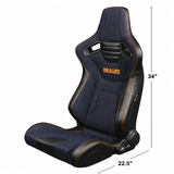 Elite-X Series Sport Seats - Komodo Edition (Black Leatherette/Black Stitching)