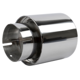Dinan Double-Walled 4" Clamp-On Exhaust Tip - 3" Inlet (Polished)