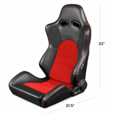 Advan Series Sport Seats - Black Leatherette