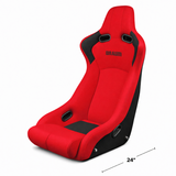 Venom-R Series Fixed Back Bucket Seat - Blue Cloth / Carbon Fiber