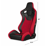 Elite-S Series Sport Seats - Black Leatherette