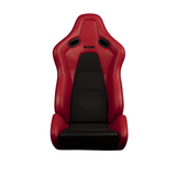 Falcon-S Composite FRP Reclining Seats - Red Leatherette (Black Stitching)