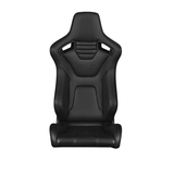 Elite-X Series Fixed Back Sport Seat - Black Leatherette (Black Stitching)
