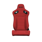 Elite Series Sport Seats - Red Cloth (Black Stitching)