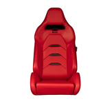 Viper X Series Sport Seats - Red Leatherette (Black Trim)