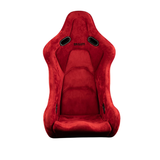 Falcon-S Composite FRP Bucket Seat - Red Alcantara W/ Black Glitter Composite