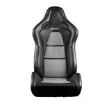 Falcon-S Composite Carbon Fiber Honeycomb Shell Reclining Seats - Black Leatherette