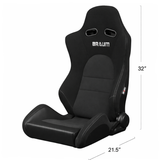 Advan Series Sport Seats - Black Jacquard (Black Alcantara Insert)