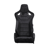 Elite Series Sport Seats - Black Suede (Grey Stitching)