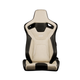 Elite-X Series Sport Seats - Washed Gray Leatherette (White Stitching)