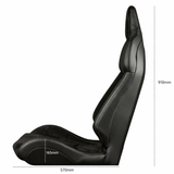 Viper X Series Fixed Back Bucket Seat - Black Leatherette