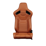 Elite-X Series Sport Seats - British Tan Leatherette (Black Stitching)