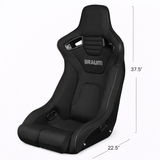 Elite-R Series Fixed Back Bucket Seat - Black Polo Cloth
