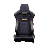 Elite-X Series Sport Seats - Navy Denim (Orange Stitching)