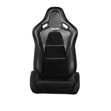 Falcon-S Composite Carbon Kevlar Shell Reclining Seats - Black Leatherette (Alcantara Inserts)
