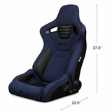Elite-R Series Sport Seats – Blue Jacquard (Black Stitching/Black Piping)