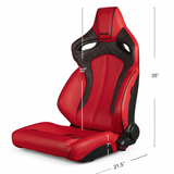 Orue Series Sport Seats - Red Diamond (Red Stitching)