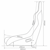 Falcon-R Composite FRP Bucket Seat - Red Cloth