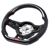 APR Steering Wheel - MK7 GTI/GLI (With Paddles) Carbon Fiber/Red Stitching