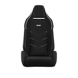Viper X Series Sport Seats - Black Jacquard (White Piping)