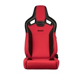 Elite V2 Series Sport Seats - Black PU (Red Jacquard) - Low Base Version