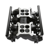 Holley EFI LS3/L92 2x4 Dual Plane Mid-Rise Intake Manifold - Black