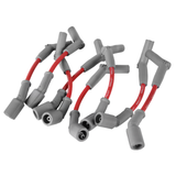 Holley EFI Camaro 10-15 6.2L Spark Plug Wire Set - Red/Gray Boots (135 Degree)