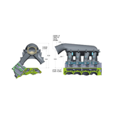 Holley EFI GM LT1 Hi-Ram Lower Manifold w/ Port Provisions & Fuel Rails