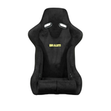 Falcon-R Composite Carbon Kevlar Bucket Seat - Black Alcantara (Yellow Stitching)