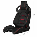 Alpha X Series Sport Seats - Black Leatherette