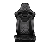 Elite-X Series Sport Seats - Black Diamond (Double Grey Stitching / Black Piping)
