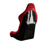 Falcon-S Composite FRP Bucket Seat - Red Alcantara W/ Black Glitter Composite