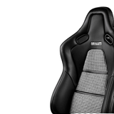 Falcon-S Composite Carbon Fiber Honeycomb Shell Reclining Seats - Black Leatherette