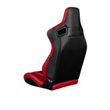 Elite-X Series Sport Seats - Red Leatherette (Black Stitching)