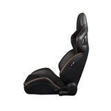 Orue-S Series Sport Seats - Black Leatherette (Honeycomb Alcantara)