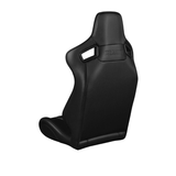 Elite-X Series Fixed Back Sport Seat - Black Leatherette (Black Stitching)