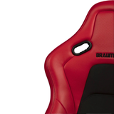 Falcon-S Composite FRP Reclining Seats - Red Leatherette (Black Stitching)