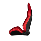 Viper X Series Sport Seats - Red Leatherette (Black Trim)