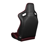 Elite-X Series Sport Seats - Maroon Leatherette (Black Stitching)