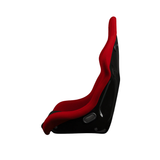 Falcon-S Composite FRP Bucket Seat - Red Jacquard (Black Stitching)